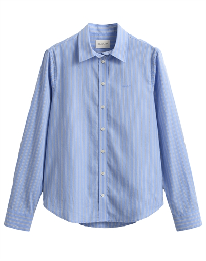 Gant - Classic Stripe Skjorte - Hydrangea Blue